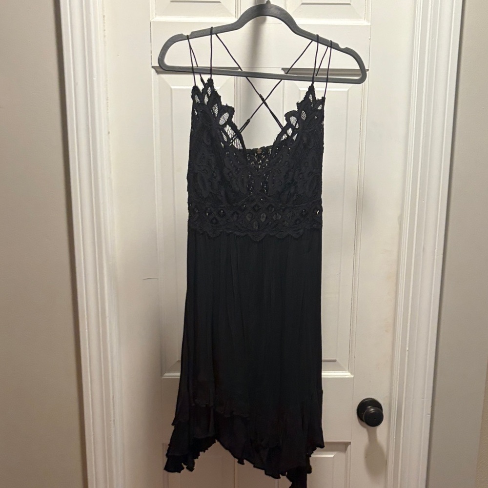 Free People Black Lace Dress